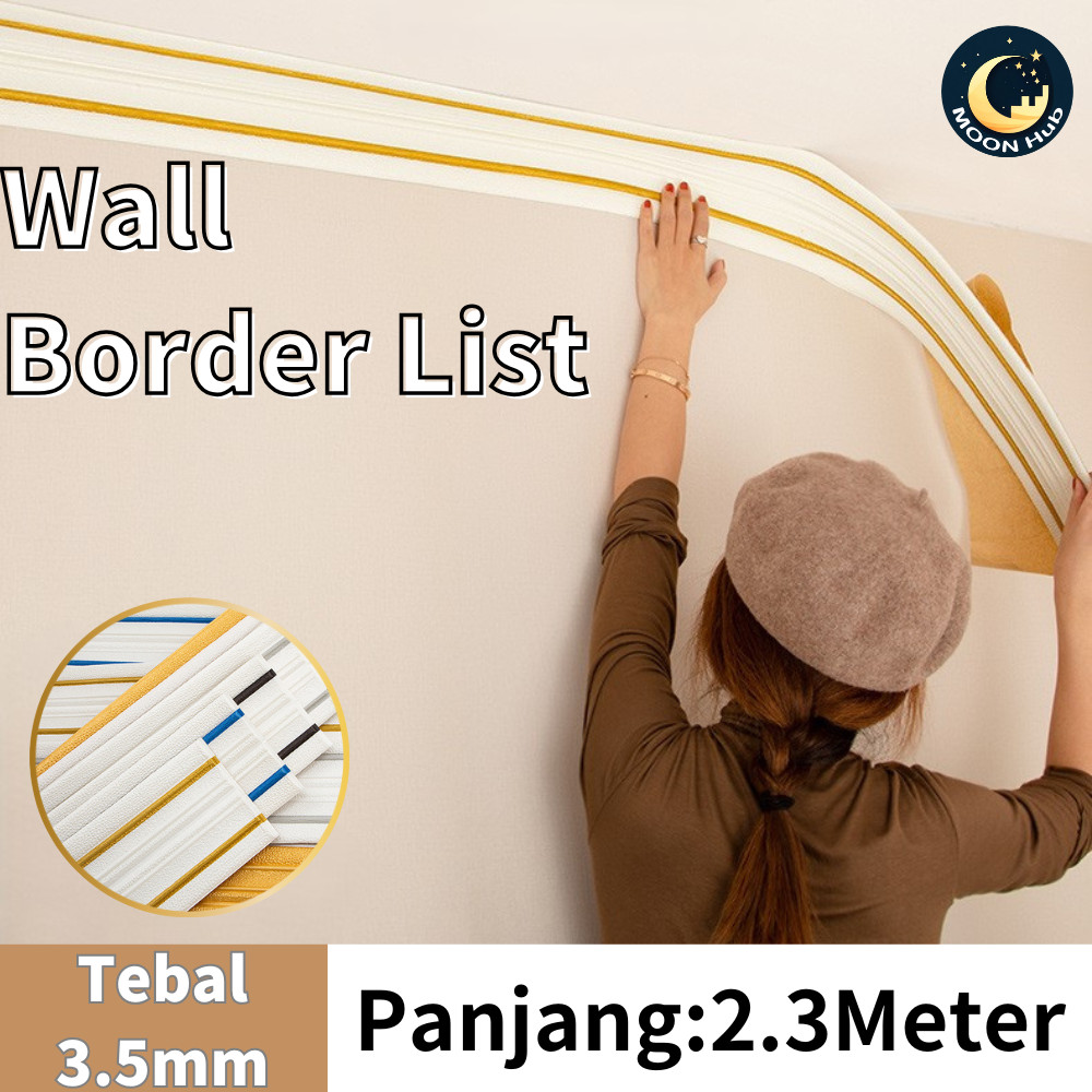 List Foam Wallpaper Foam 3D List Wall Border List 2.3 Meter Wallborder Foam 3D Walpaper List Foam St