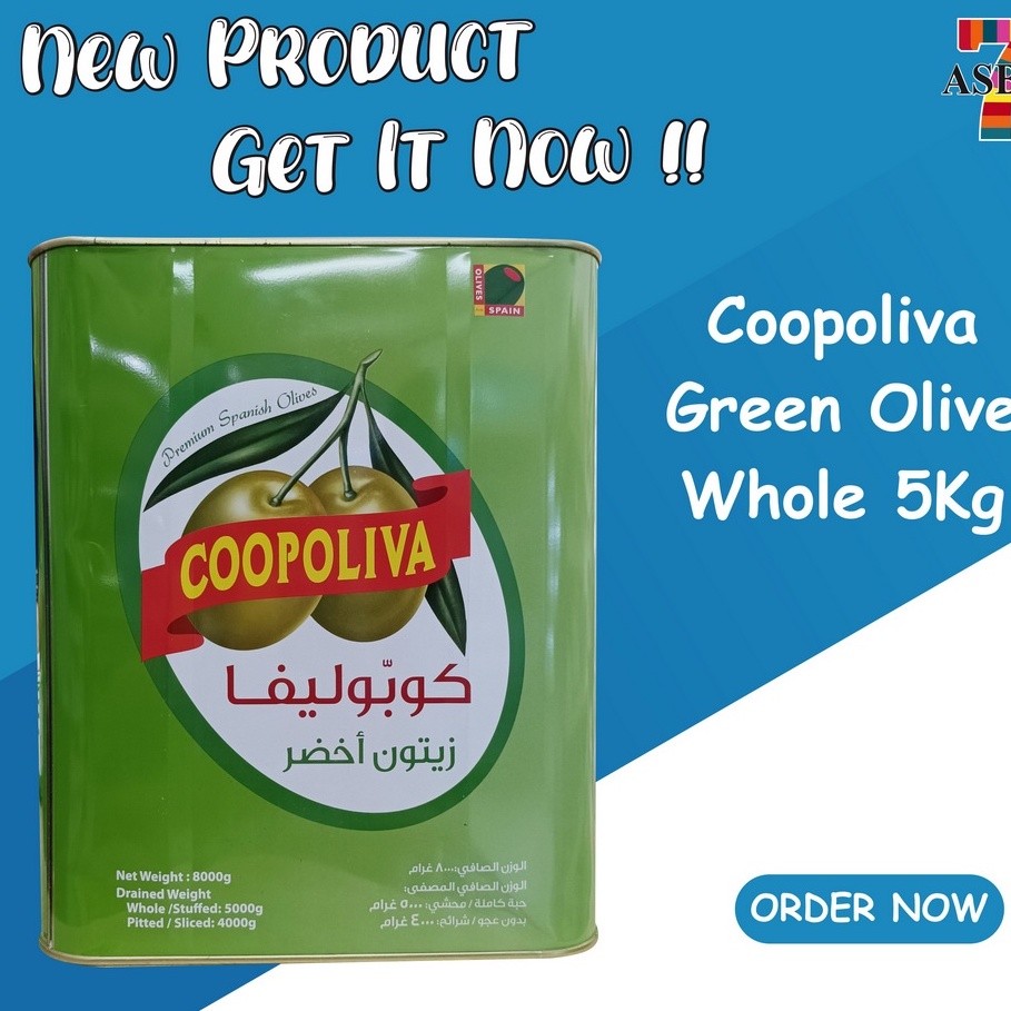 

COOPOLIVA WHOLE GREEN OLIVE 5KG
