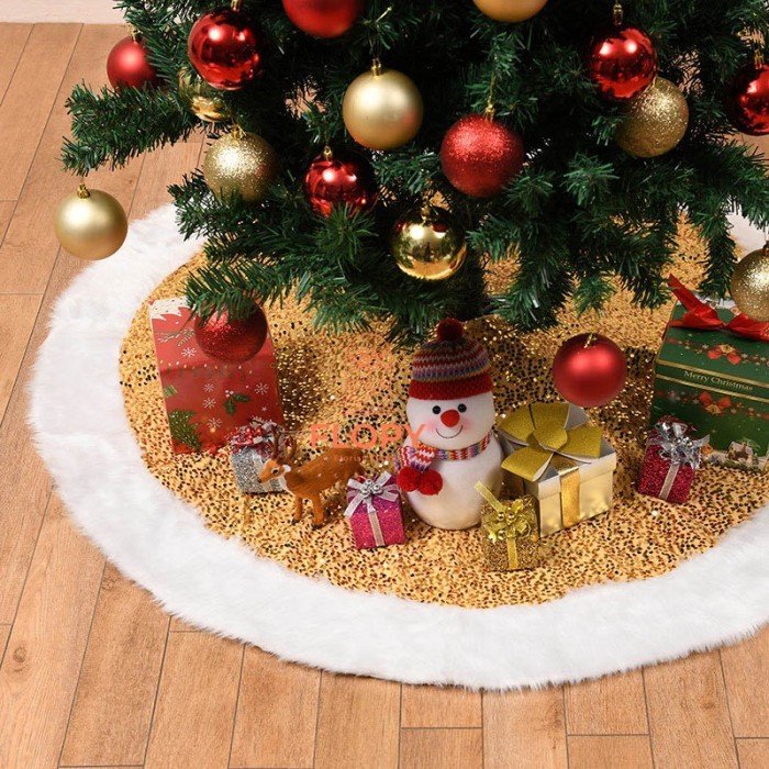 

Christmas Tree Base Cover SANTA CLAUS / Alas Pohon Natal Diameter 90cm - Bintik Putih