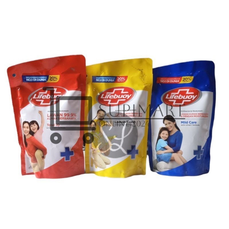 Lifebuoy Sabun Mandi Cair Antiseptik 250ml / Lifebuoy Refill Cair Body Wash 250ml
