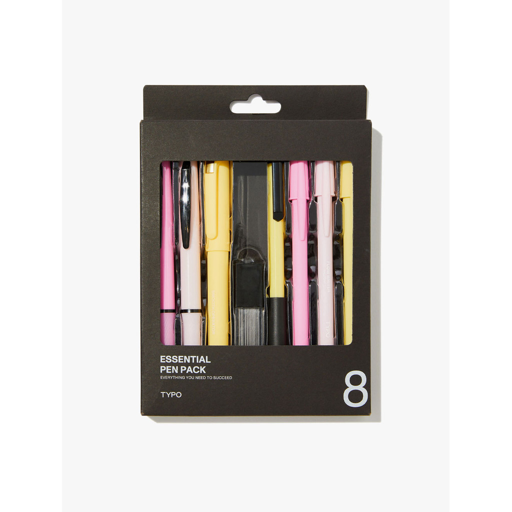 

Typo - Buku & Alat Tulis - Essential Pen Pack - Pink And Yellow