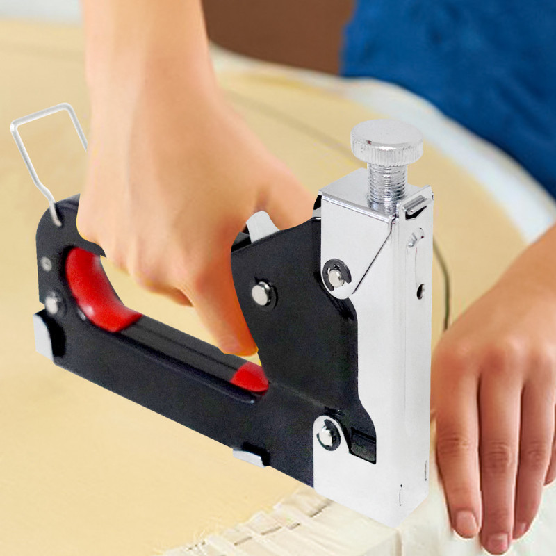 

Gratis 600 Paku! 3 In 1 Stapler Gun Tembak Multifungsi - Pistol Kuku Staples Gun Tacker Powerfull