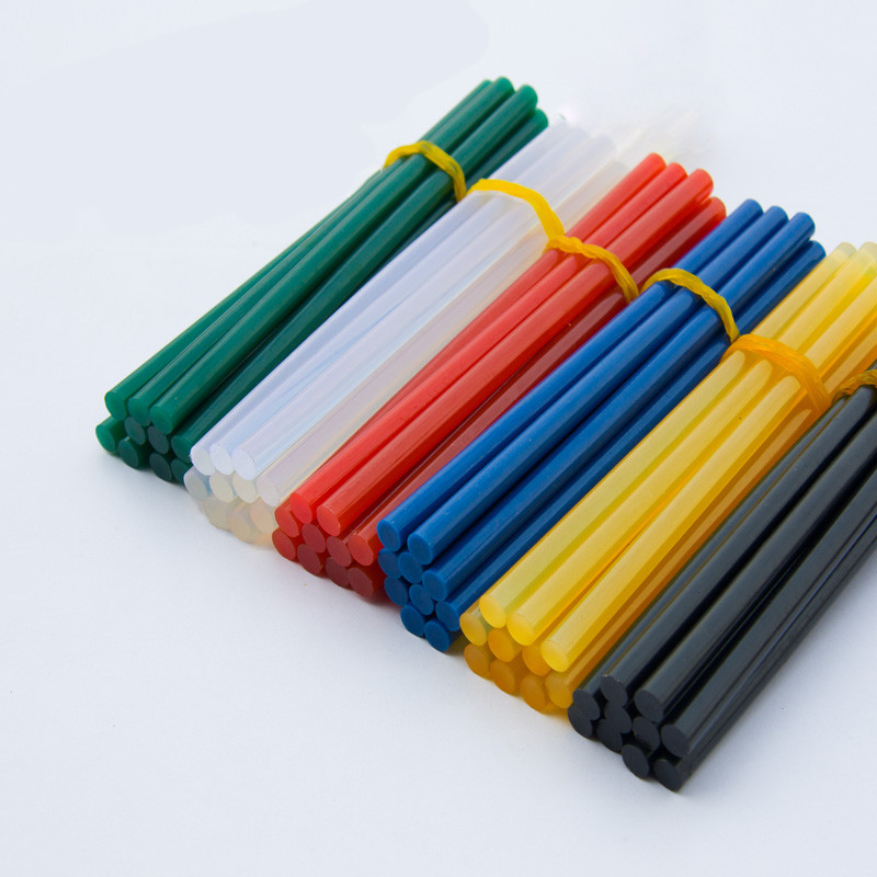 

Color glue stick 10pcs 7/11x270mm(Green: 200 mm） hot melt glue stick 7mm/11mm diameter household DIY industrial hot glue stick