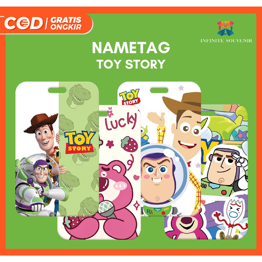 

(N009) Nametag Toy Stroy Tanpa Tali / Card Holder Lotso / ID Card Toy Story / Tempat Kartu
