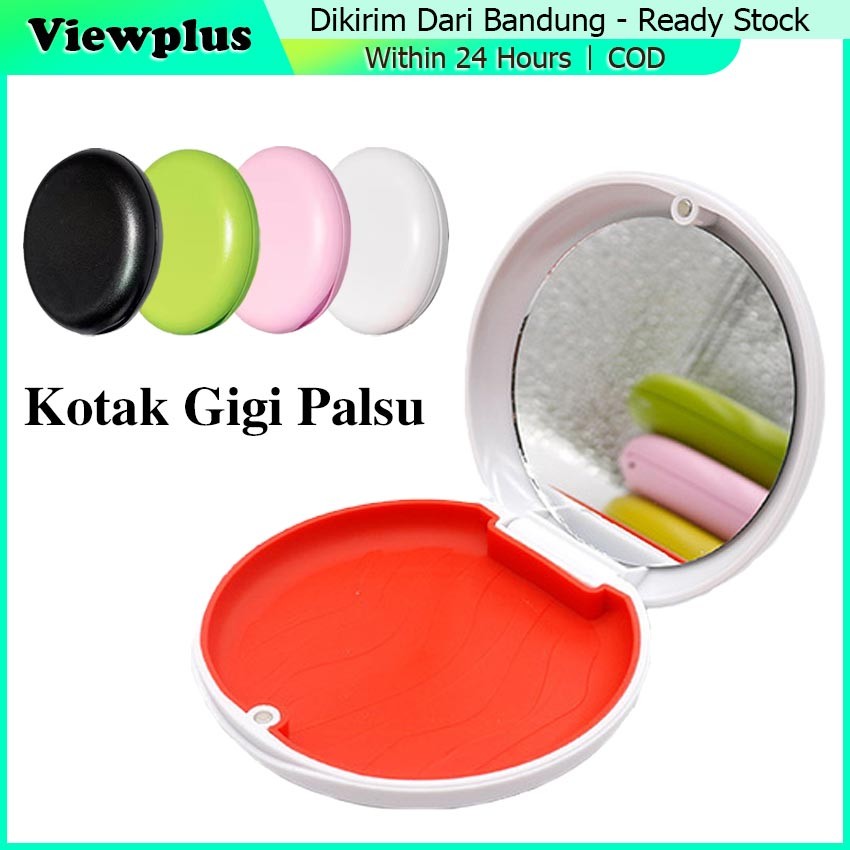 Kotak Penyimpanan Retainer Gigi With Mirror Portable Travel / Tempat Gigi Tempat Penyimpanan Gigi Pa