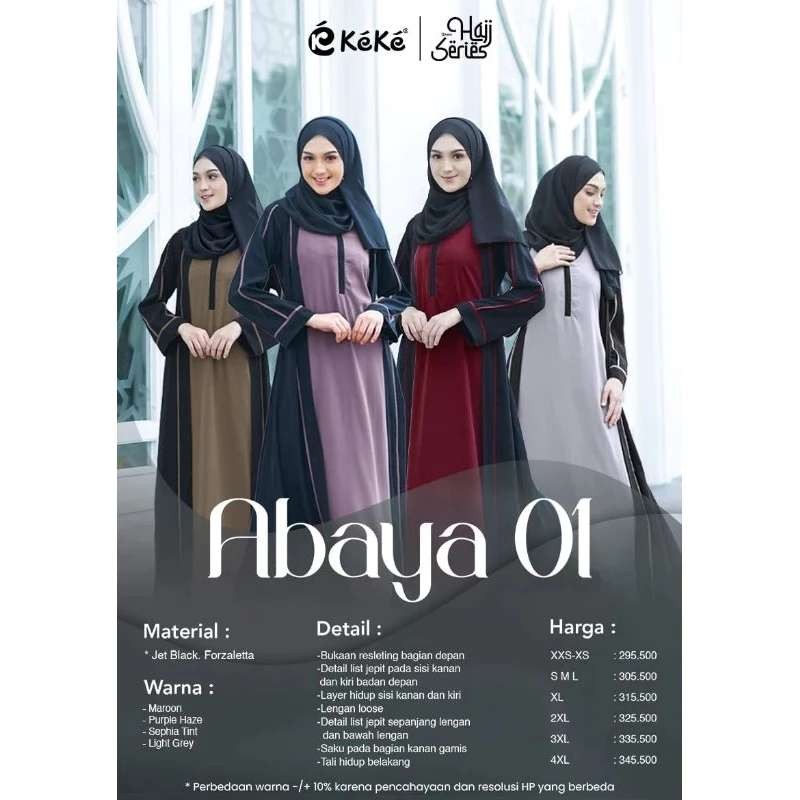 KEKE GAMIS DEWASA GDK ABAYA 01 R01 MAROON