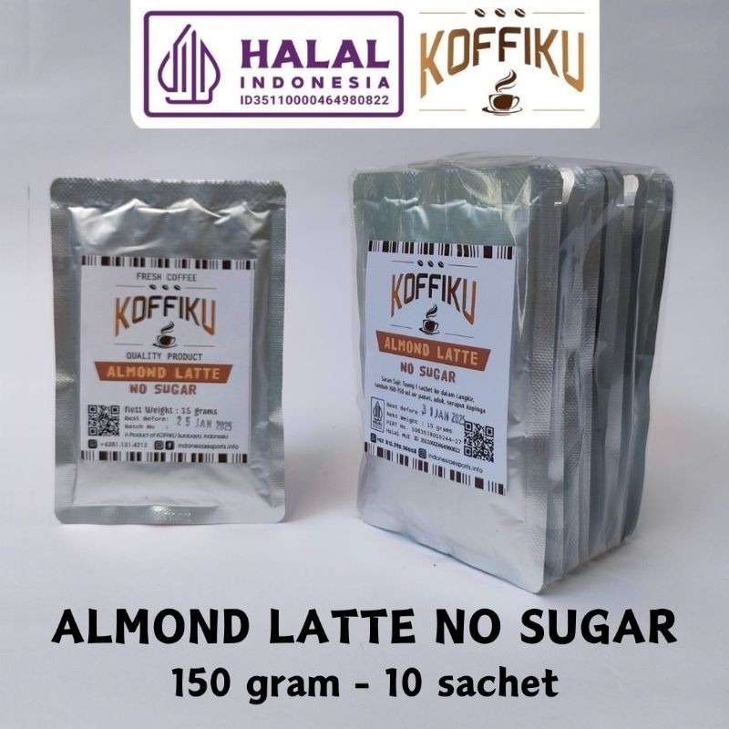 

KOFFIKU Kopi Instan Tanpa Gula ALMOND LATTE 150 gr Enak Murah Surabaya Instant Coffee Diabetic Friendly - Indokopi