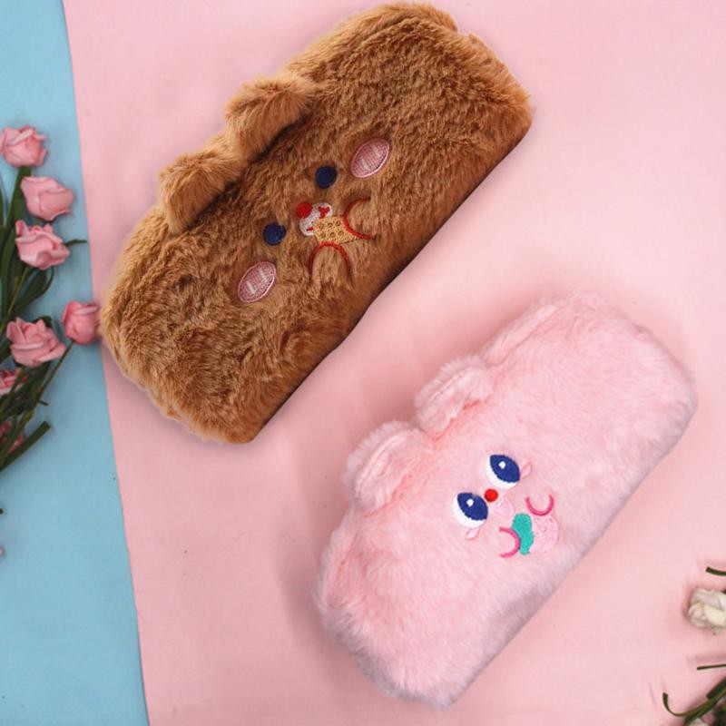 

Cute Plush Bear Pencil Case Soft Stuffed Animal Plush Pencil Case Cute Bear Pencil Pouch Large Pencil Holder Soft Plush Pencil
