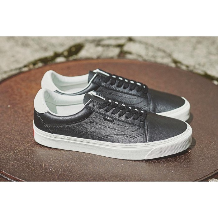 VANS OLD SKOOL LUX LEATHER BLACK WHITE ORIGINAL