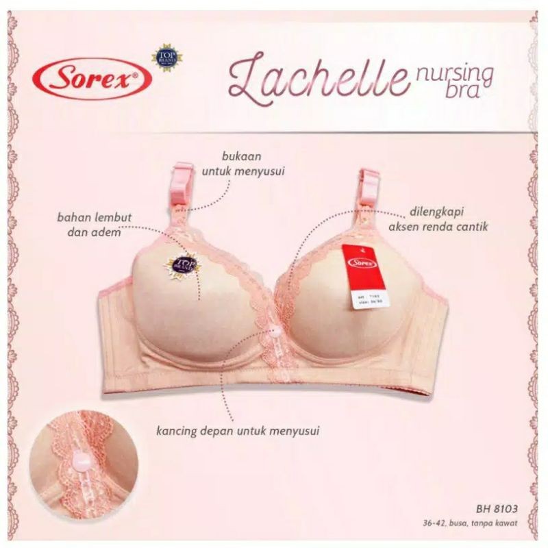 BRA | BH MENYUSUI SOREX 8103 ORIGINAL | Nursing Bra Sorex Busa Tipis Tanpa Kawat Kait 4