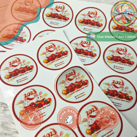 

chromatic Print Stiker Label Imlek Ucapan Selamat Tahun Baru Sticker Imlek Custom Bulat Free Desain