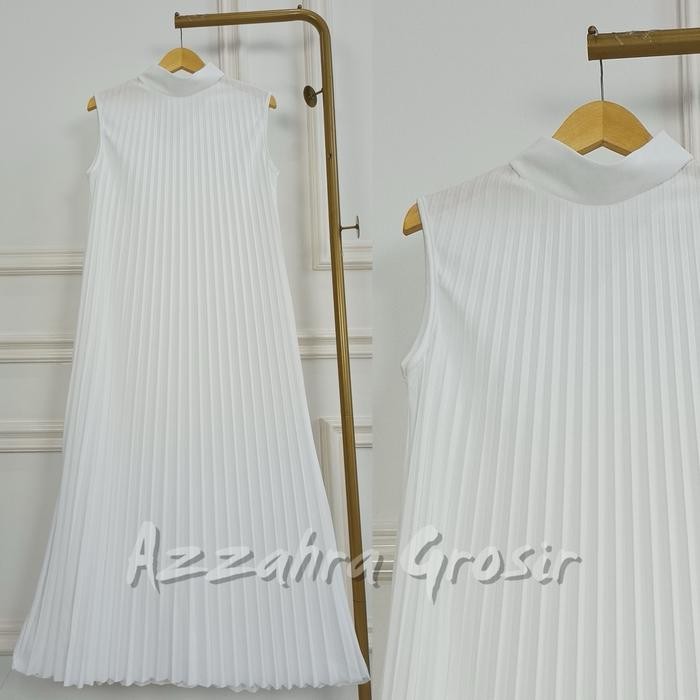 NEW -AG - [inner] Kelly Plisket dress / Gamis plisket inner Dress Tanpa Lengan Dalaman Outer / 657-8