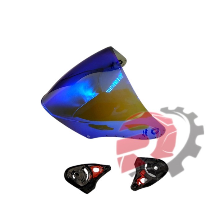 Terlaris -Kaca helm NJS Kairoz Visor helm NJS Kairoz - Clear, Kardus tambahan