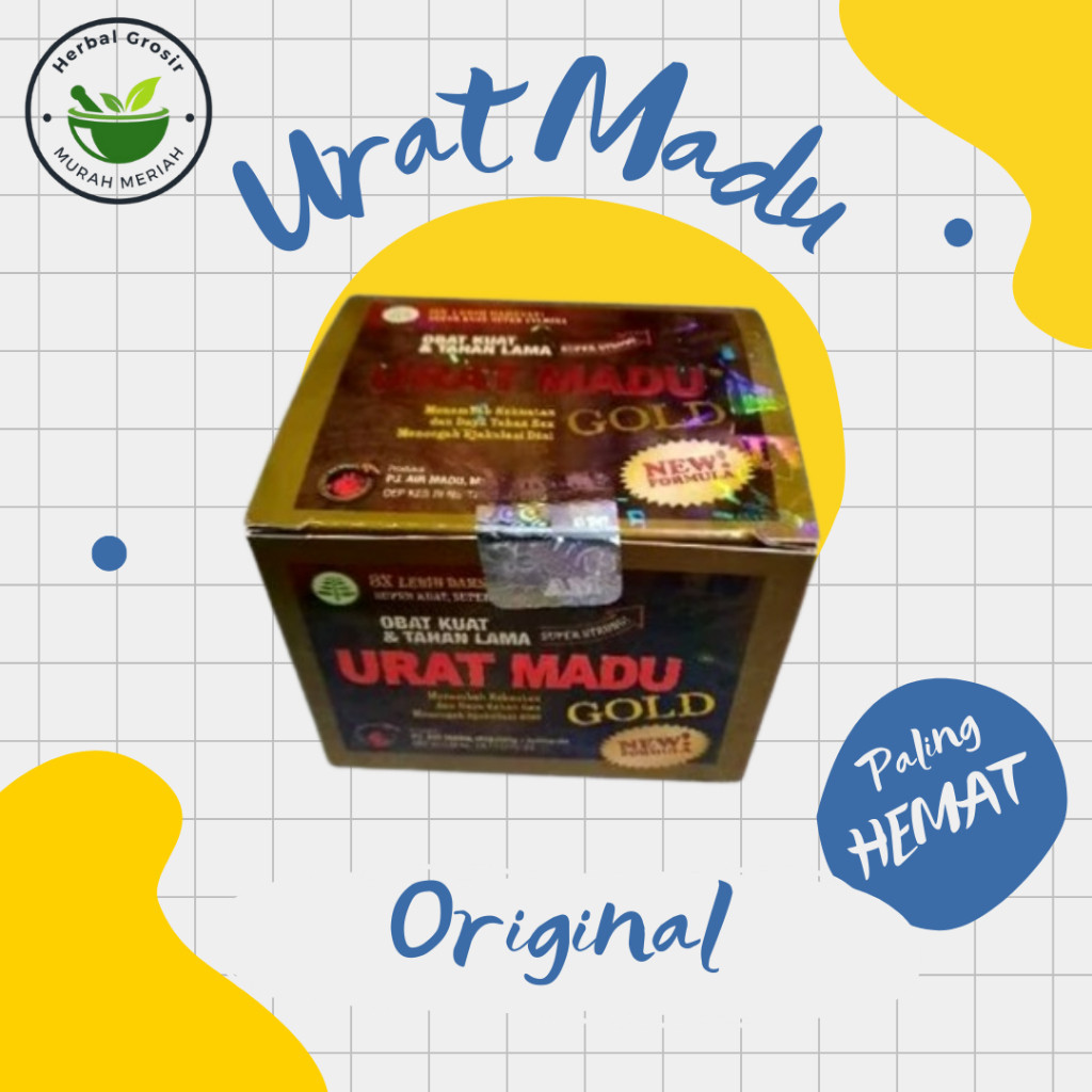 

URAT MADU GOLD ORIGINAL 1 BOX 100 persen ampuh– Suplemen Herbal untuk Vitalitas Pria