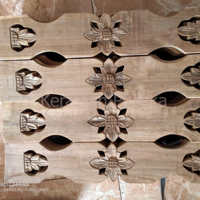 Pagar kayu jati ukir KS62364