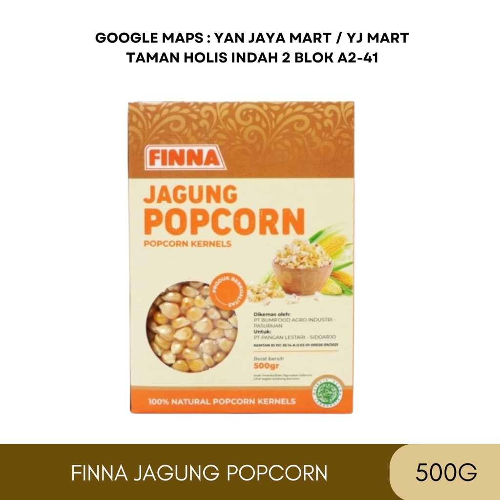 

Finna Jagung Popcorn / Popcorn Kernels / Berkualitas / Asli 500g