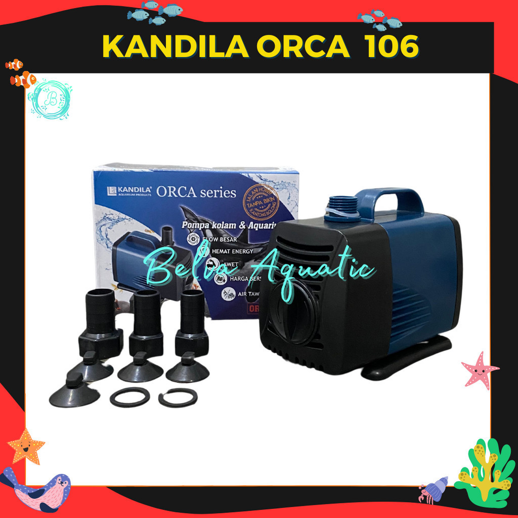 PUJEGANSHOP KANDILA ORCA 106 Pompa Celup Kandila Filter Kolam Ikan Pompa Hidroponik