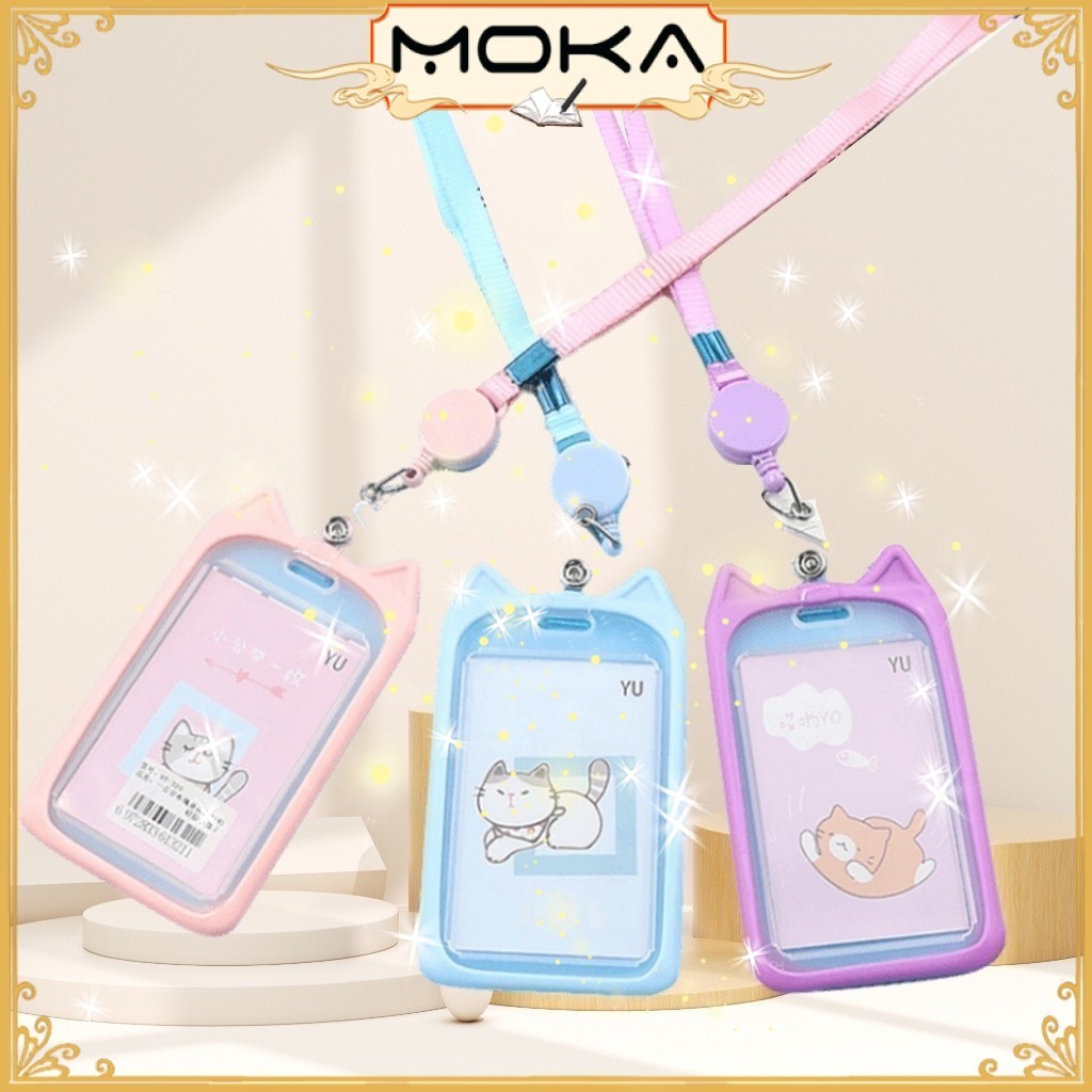 

MOKA GANTUNGAN TALI KARTU AKSES KANTOR MRT BUSWAY LANYARD CARD HOLDER MOTIF KUCING MKL89