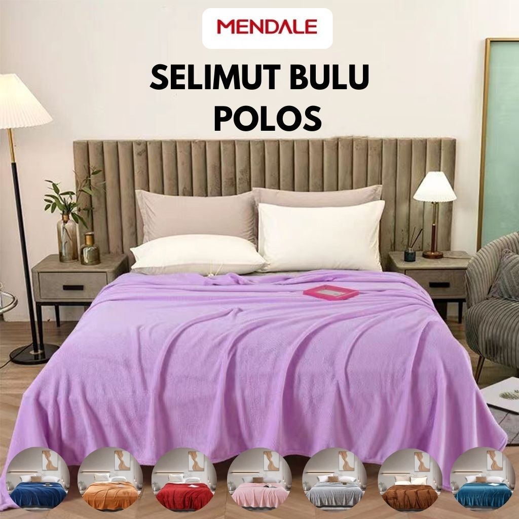 AGUNSUASHOP  Selimut Lembut  200X220 Pola Polos Dewasa Terlaris & Termurah - LDS