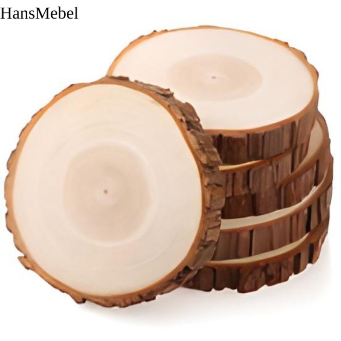 Wood Slice/Kayu Kerajinan/Rustic Kayu Kayu Potongan murah terlaris
