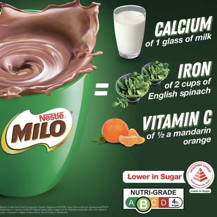 

Milo Gao Kosong Sachets 15x33g Singapore Tanpa Gula