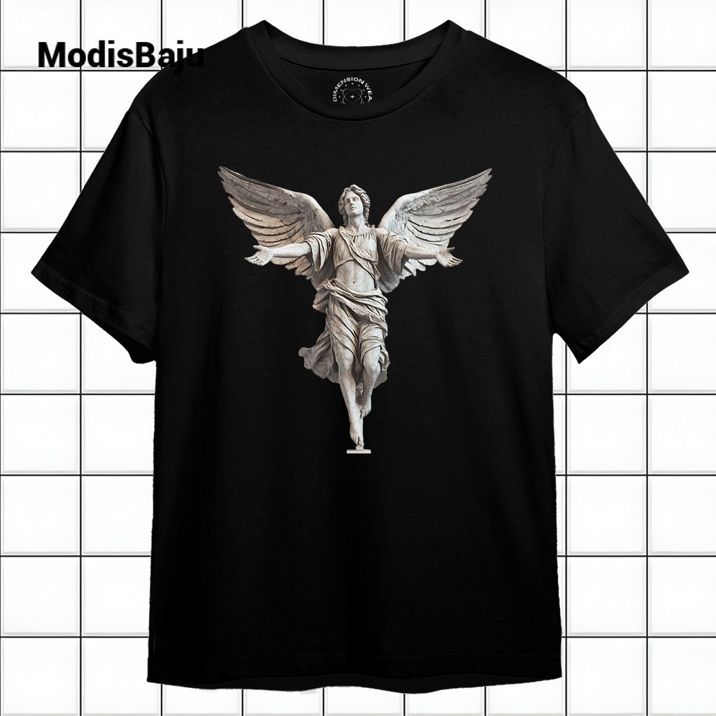 ModisBaju - Kaos Distro Premium Original 3D Angel Statue With Wings