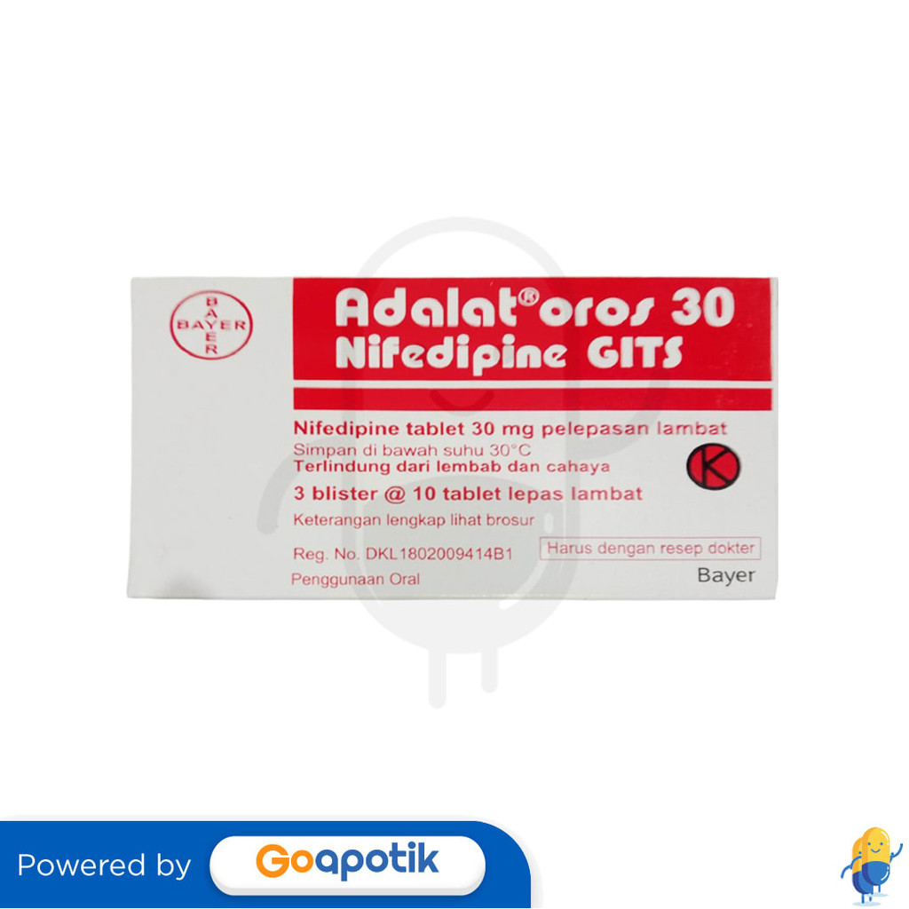 Adalat Oros 30 Mg Box 30 Tablet