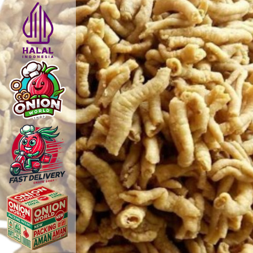

UWD KERIPIK USUS AYAM BAWANG 100g Keripik Usus Crispy Usus Kering Usus Crispy Kriuk Cemilan Terlaris
