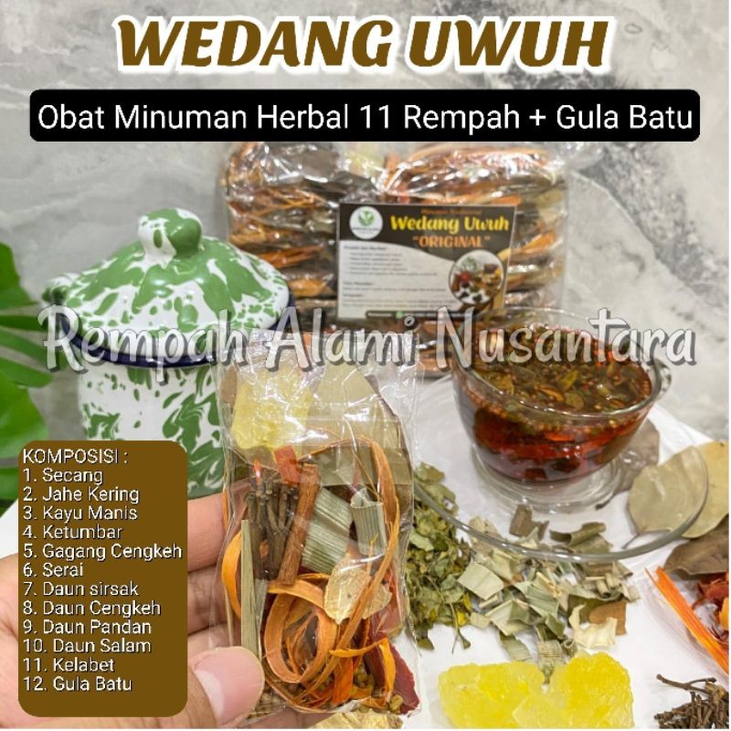 

Paket Hemat Wedang Uwuh 11 Rempah KOMPLIT ORIGINAL PAKAI GULA Rempah Alami Nusantara