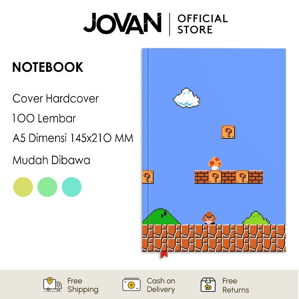 

Notebook Hardcover Custom Super Mario Bros 12 Buku Tulis Catatan Note Agenda Planner Jurnal Diary Notebook Anime