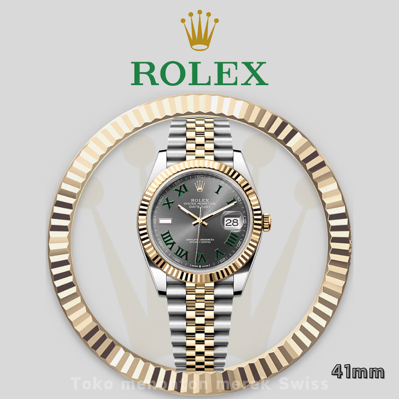 【Rolex 100% Asli】Jam Tangan Rolex Asli Jam Tangan Rolex Kapal Selam Rolex Datejust M126233-0035 Taha