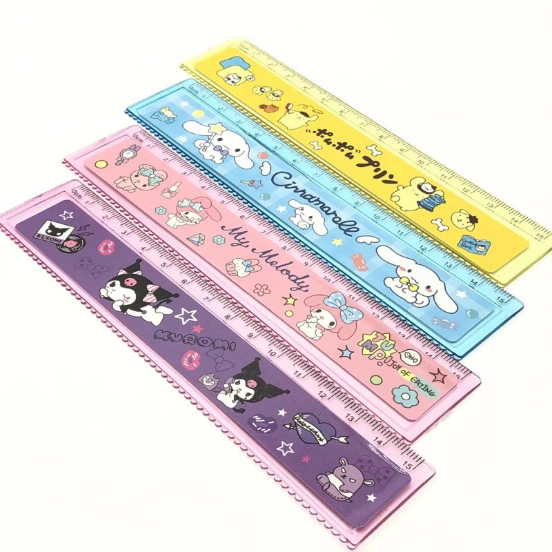 

TB Penggaris Sanrio Premium Panjang 15 cm Melody Kuromi Pom Pom Purin Unik Lucu Imut