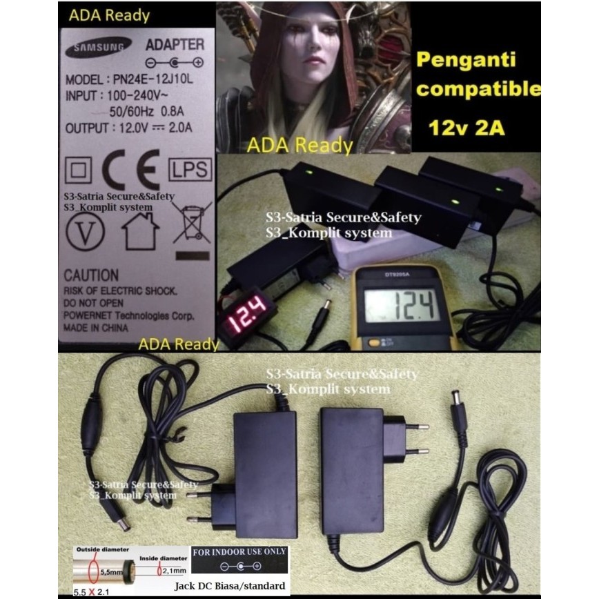 ADAPTOR ROUTER HUAWEI / Adaptor ROUTER MIKROTIK / adaptor 12V 2A