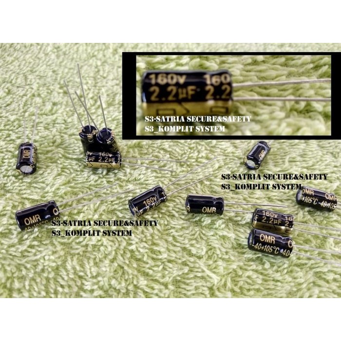 OMR Elco 2.2uF 160V ELKO 2,2uf 160 V dua koma dua 2.2 2,2 UF