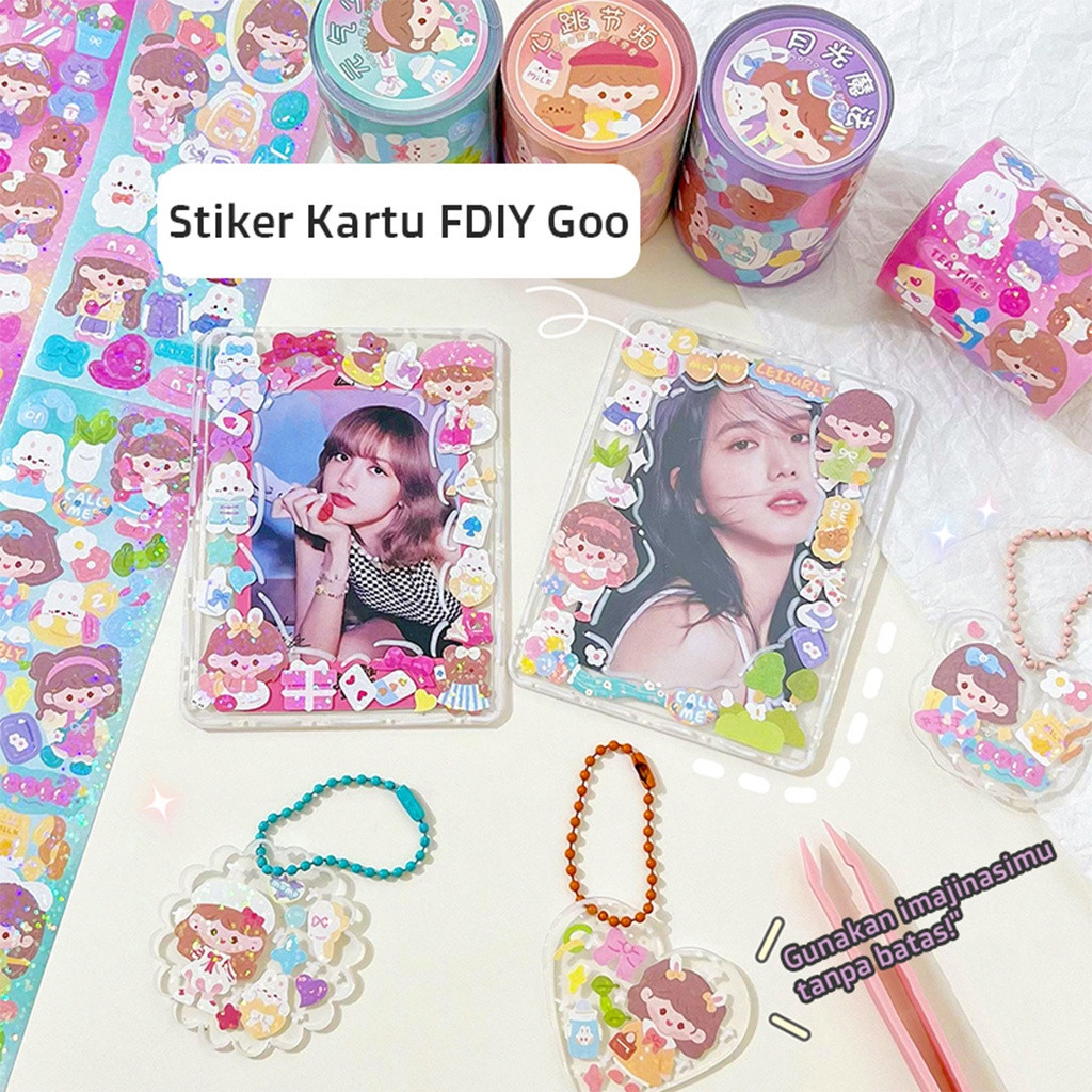 

topsmile - Sticker Roll Big Size Tape Panjang 3 Meter Dan 5 meter Kartun Lucu Scrapbook DIY Label Loverstuff