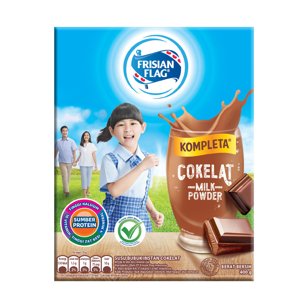 

Frisian Flag Susu Bubuk Keluarga Kompleta Cokelat 400 gr