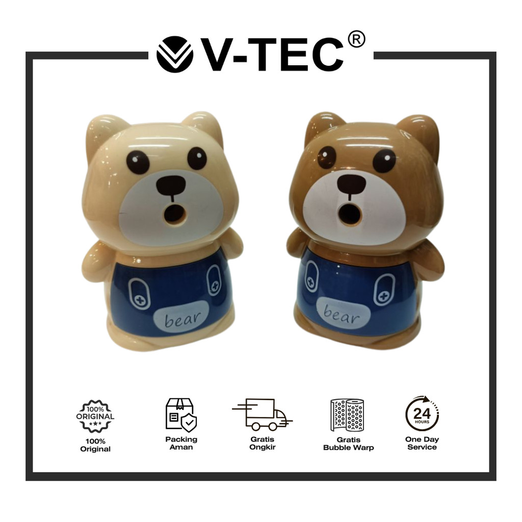 

V-TEC RAUTAN PENSIL PUTAR KARAKTER BEAR MECHANICAL SHARPENER MS 5700 PCS