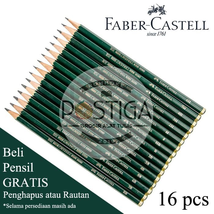 

promo -PAKET LENGKAP 16 TIPE PRO MENGGAMBAR SKETSA & MENULIS 8B-B, HB-6H