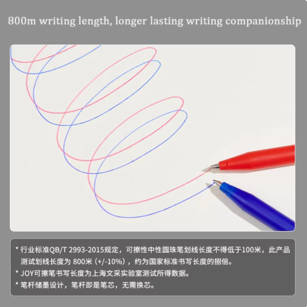 

JOY Pulpen Bolpoin Tinta Hitam Gel Erasable Pen Pena0.5mm 1 PCS - Hitam