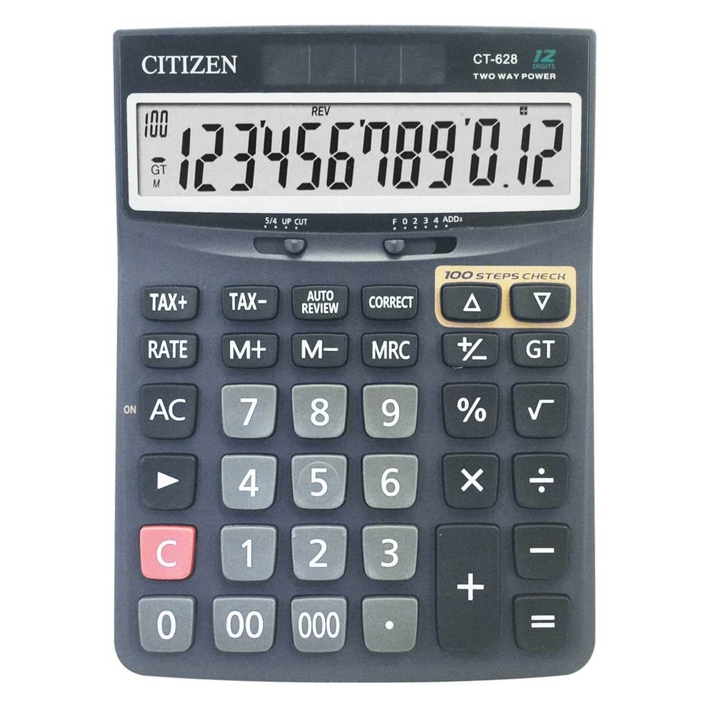 

Calkulator 12 Digits Kalkulator Check & Correct Citizen KW CT-628