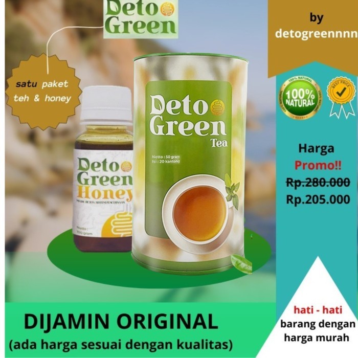 deto green tea paket DetoGreen Honey Madu Detox Herbal