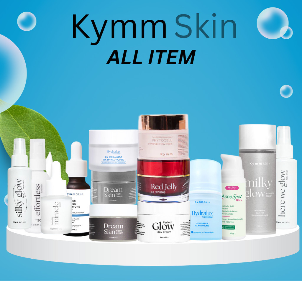 [BPOM] KYMM Skin - All Item Series | Day Night Cream | Sunscreen | Face Facial Cleanser Silky Glow G