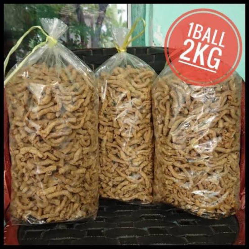 

1 BAL (2 KG) KERIPIK USUS CRISPY (GROSIR)