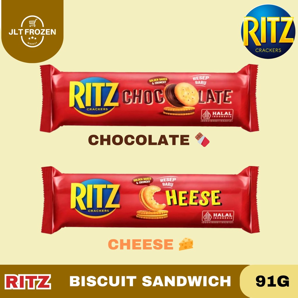 

Ritz Sweet Cracker Sandwith / Biskuit Krakers Rasa Coklat / Keju 91g