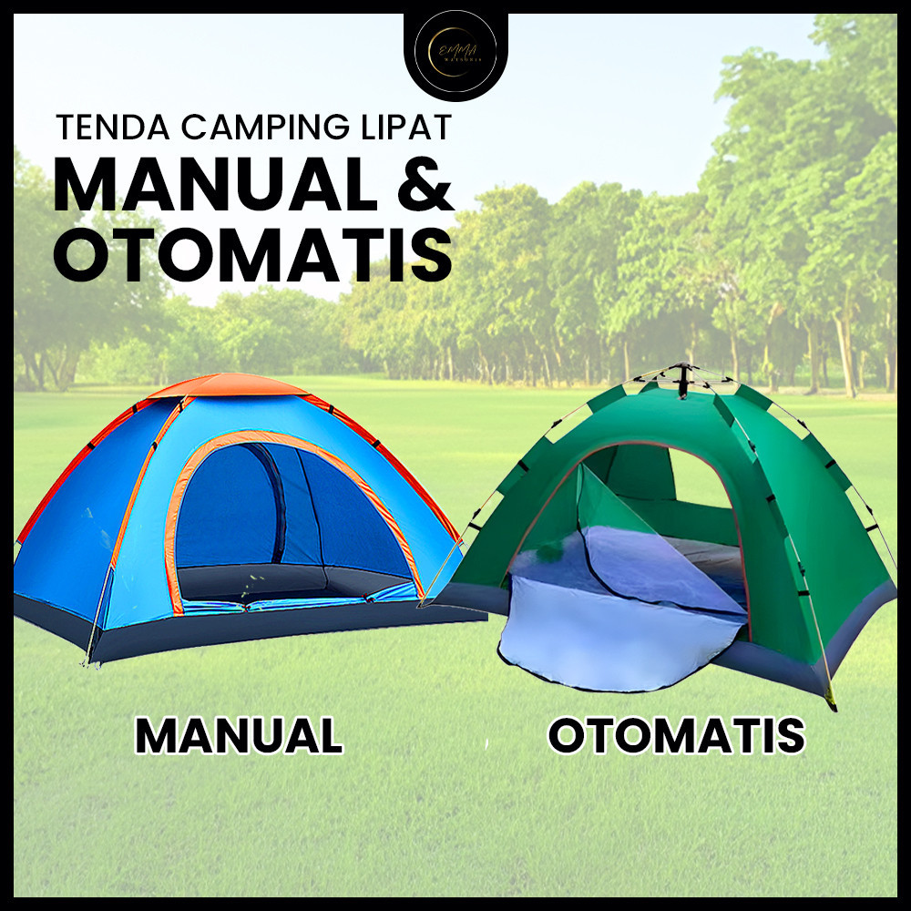 EM Tenda Camping Lipat Manual Kapasitas 3-4 Orang Tenda Gunung HY-8215