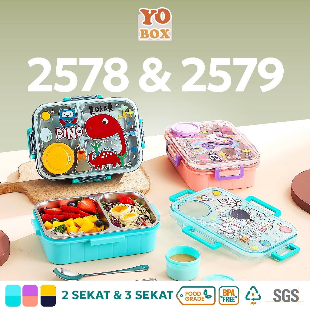 SIRAMPING   Kotak Makan Bento Yummy Box stainless