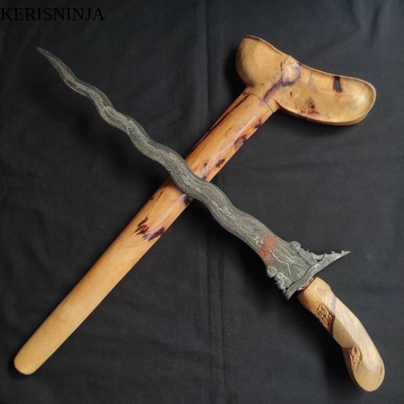 Keris Omyang Jimbe Luk 11 Pamor Wos Wutah Tangguh Kamardikan Alusan NJ15