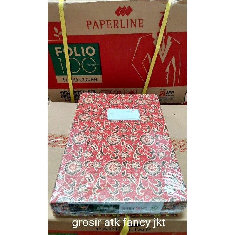 

New ( 5 Buku ) Buku Hard Cover FOLIO Paperline 100 Lembar ( 31x 21 cm ) hardcoverPremium