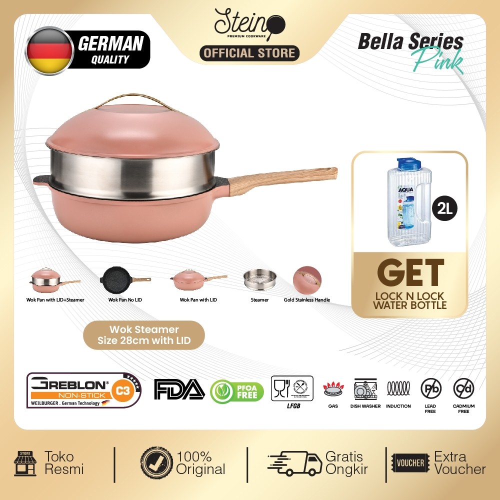 STEIN Bella series | Panci Kukus Granite Coating Greblon German | Anti Lengket
