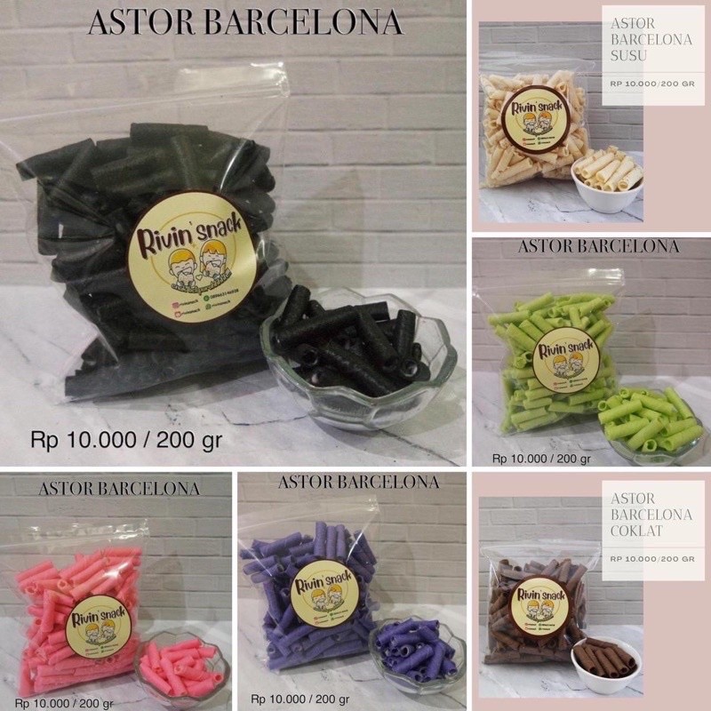 

ASTOR MINI BARCELONA 125gr (COKLAT / STRAWBERRY / VANILLA / PANDAN / SUSU / BLUEBERRY / MIX)